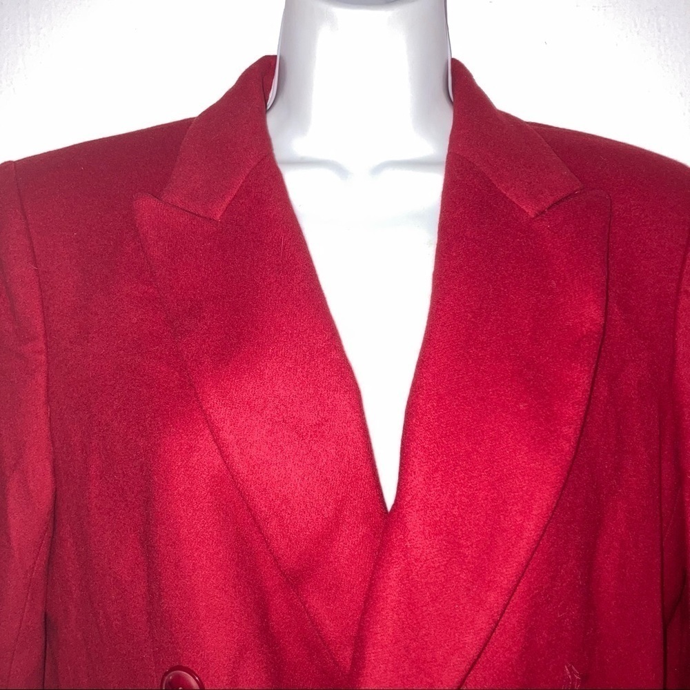 Tailleur Platinum by Barrie Pace Red Cashmere Jacket Double breasted 6 - Picture 2 of 5